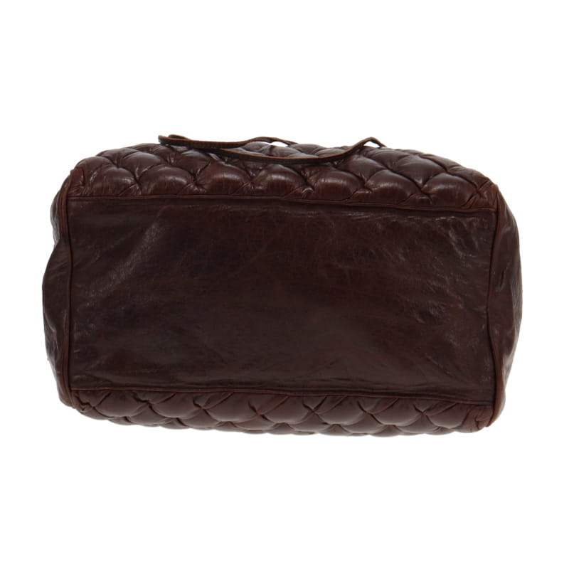 Balenciaga The Matelasse Polly Brown Agneau