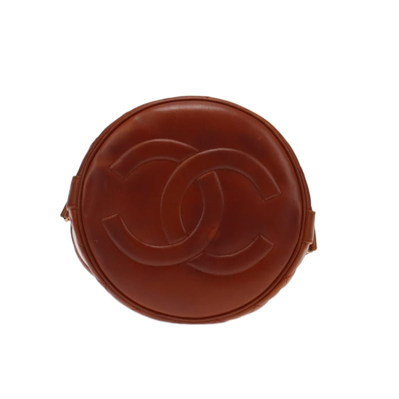 Chanel Vintage CC Cognac Lambskin Bucket Bag 1986/88