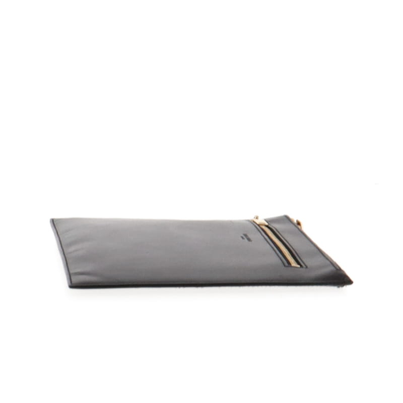 Saint Laurent Black Smooth Leather Paris Pouch With Zips