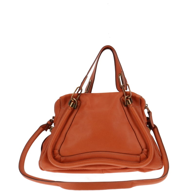 Chloe Paraty Suntan Medium Pebbled Leather Shoulder Bag