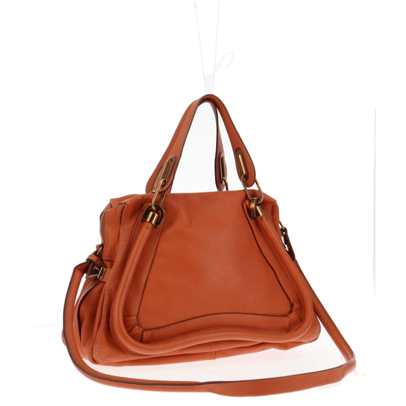 Chloe Paraty Suntan Medium Pebbled Leather Shoulder Bag