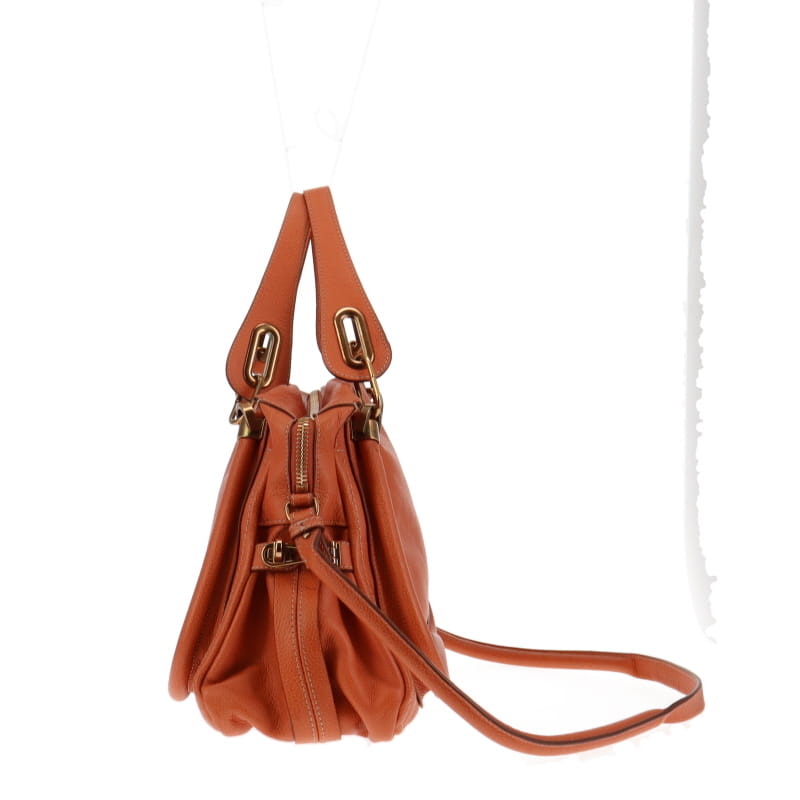 Chloe Paraty Suntan Medium Pebbled Leather Shoulder Bag