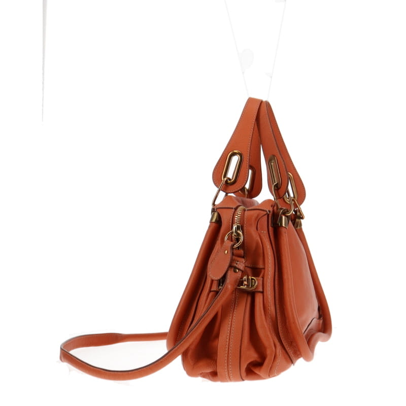 Chloe Paraty Suntan Medium Pebbled Leather Shoulder Bag