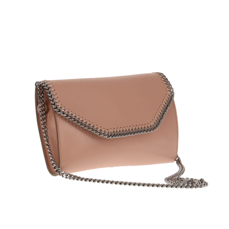 Stella McCartney Beige Faux Leather Clutch on Chain