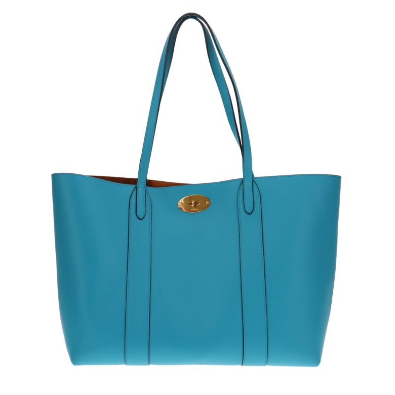 Mulberry Bayswater Tote Blue Grained Leather GH RRP €875