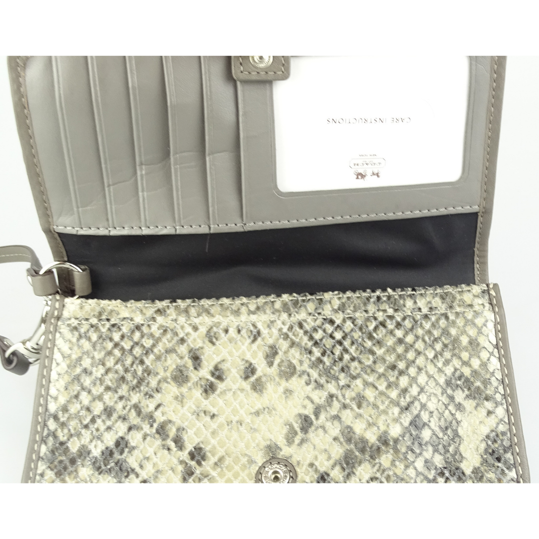 Coach Grey Snake Wallet/Wristlet