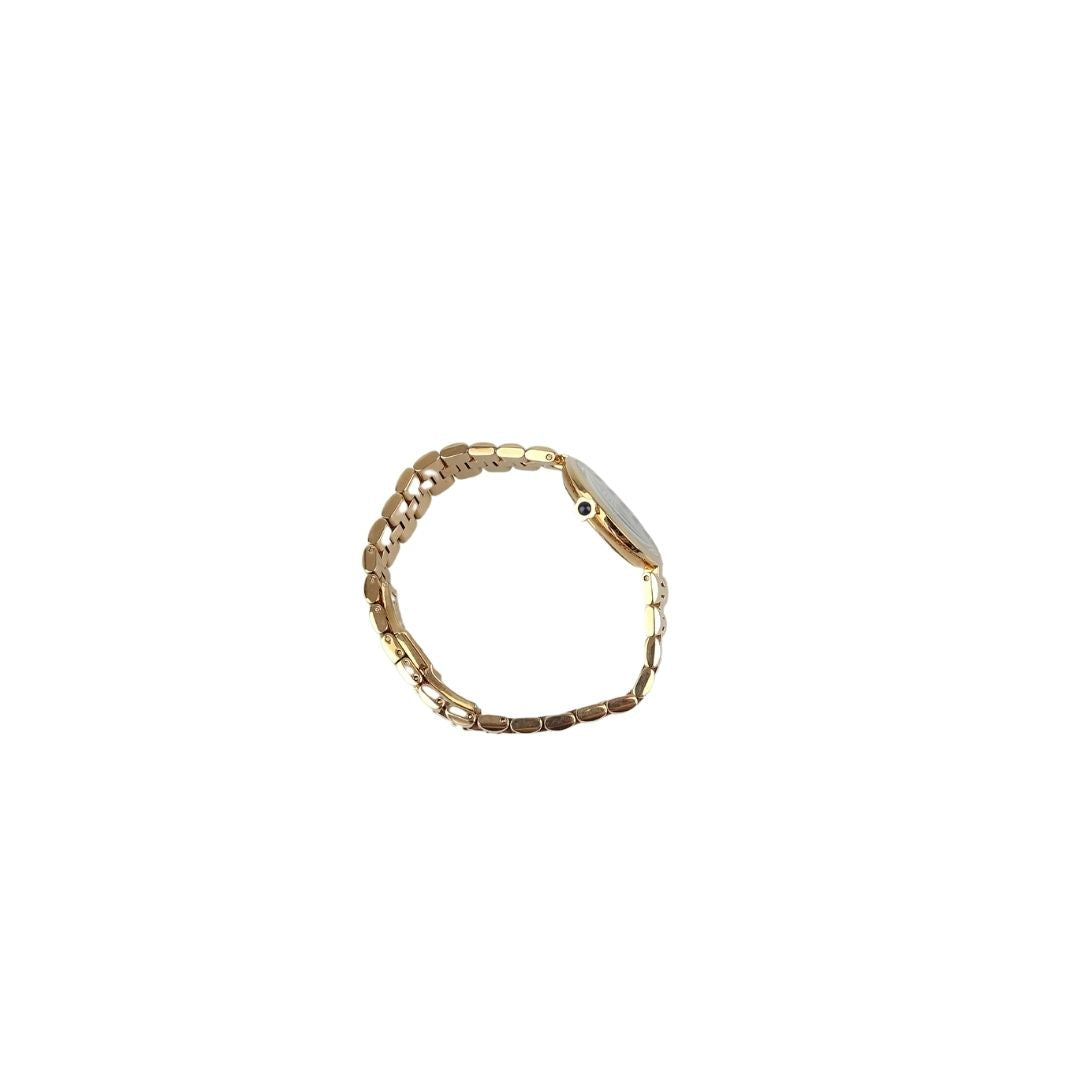 Giorgio Armani Rose Gold Striped Dial Ladies Watch