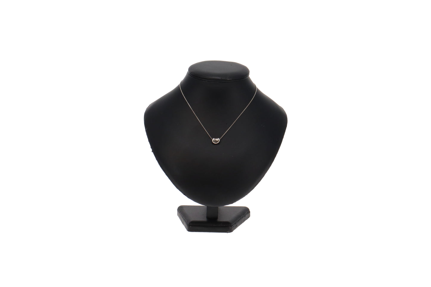 Tiffany & Co Elsa Peretti Sterling Silver Bean Pendant Necklace