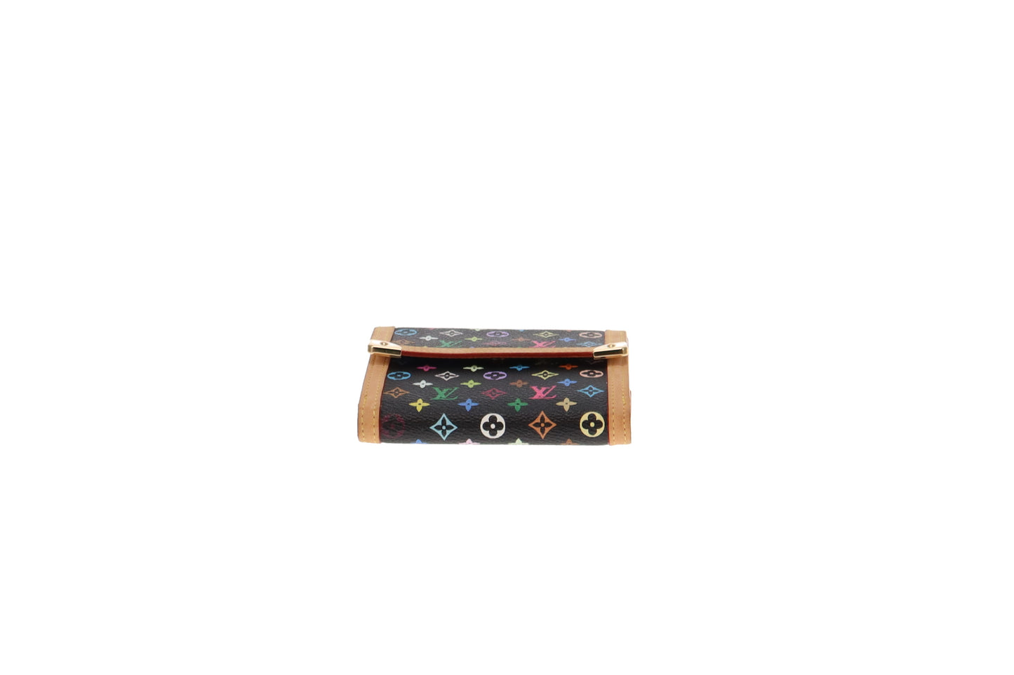 Louis Vuitton Black Multicolour Takashi Murakami Compact Wallet TH1017