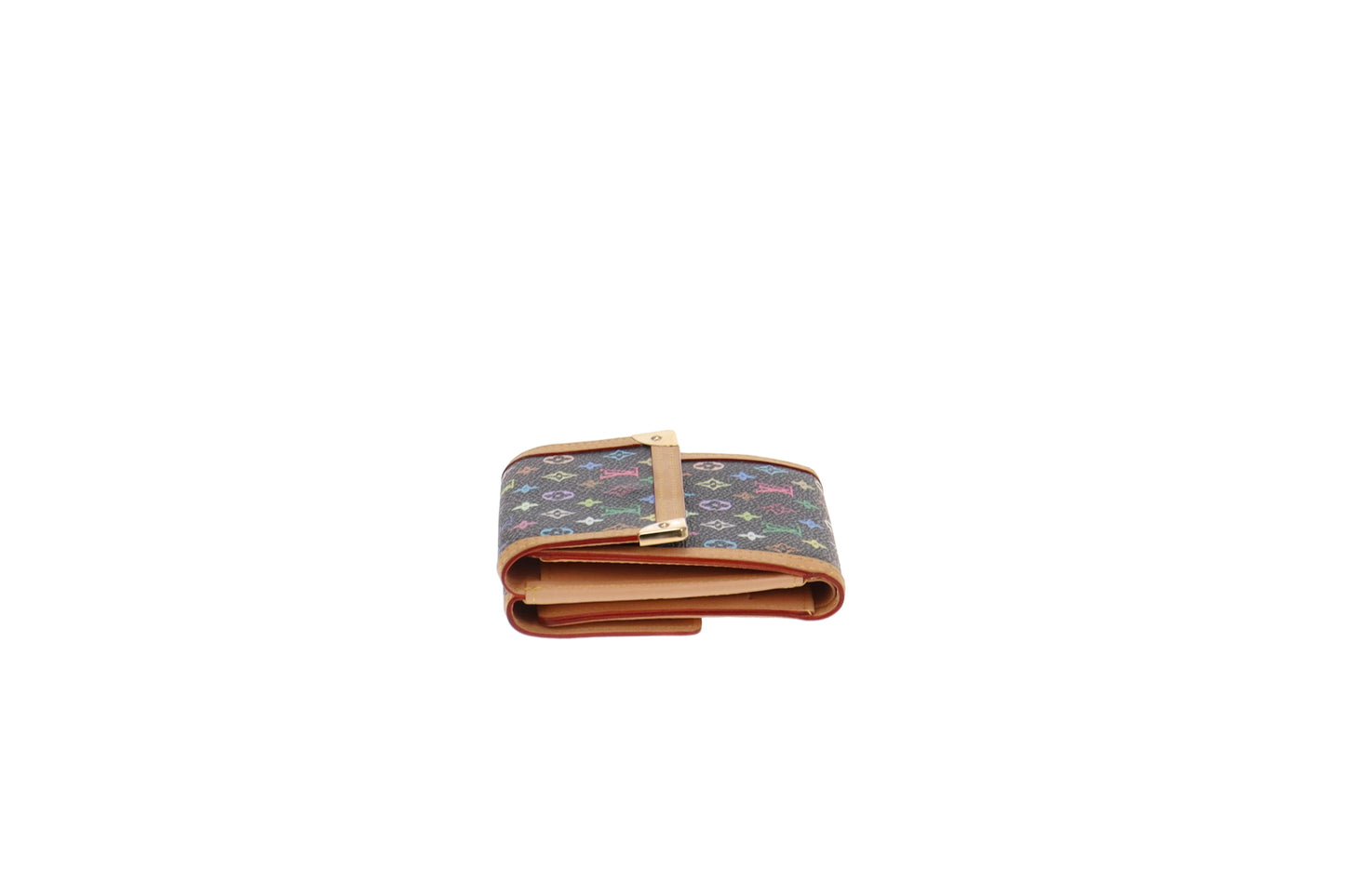 Louis Vuitton Black Multicolour Takashi Murakami Compact Wallet TH1017