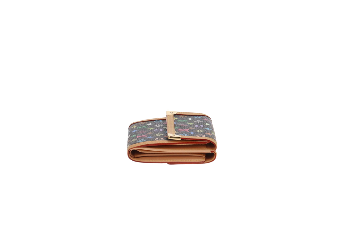 Louis Vuitton Black Multicolour Takashi Murakami Compact Wallet TH1017