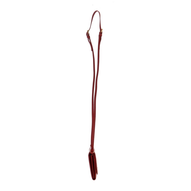 Prada Red Saffiano Wallet On Strap