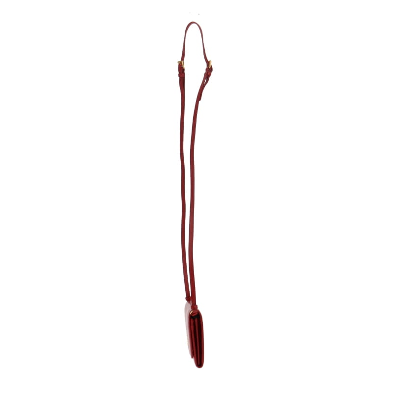 Prada Red Saffiano Wallet On Strap