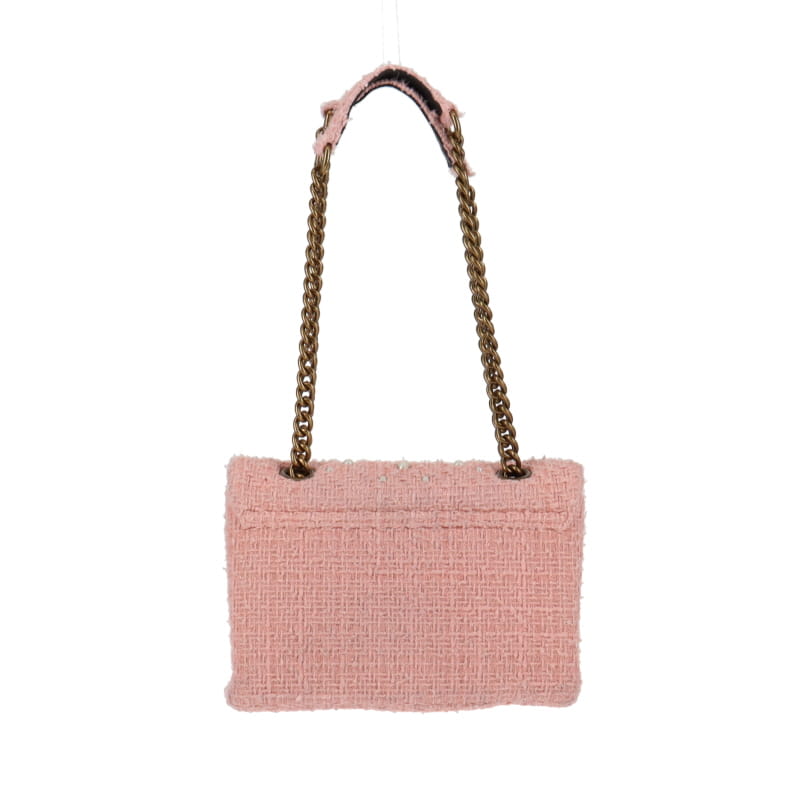 Kurt Geiger Brixton Pink Tweed With Faux Pearl