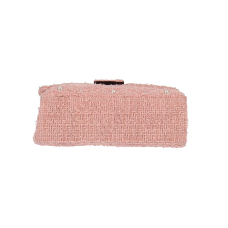 Kurt Geiger Brixton Pink Tweed With Faux Pearl