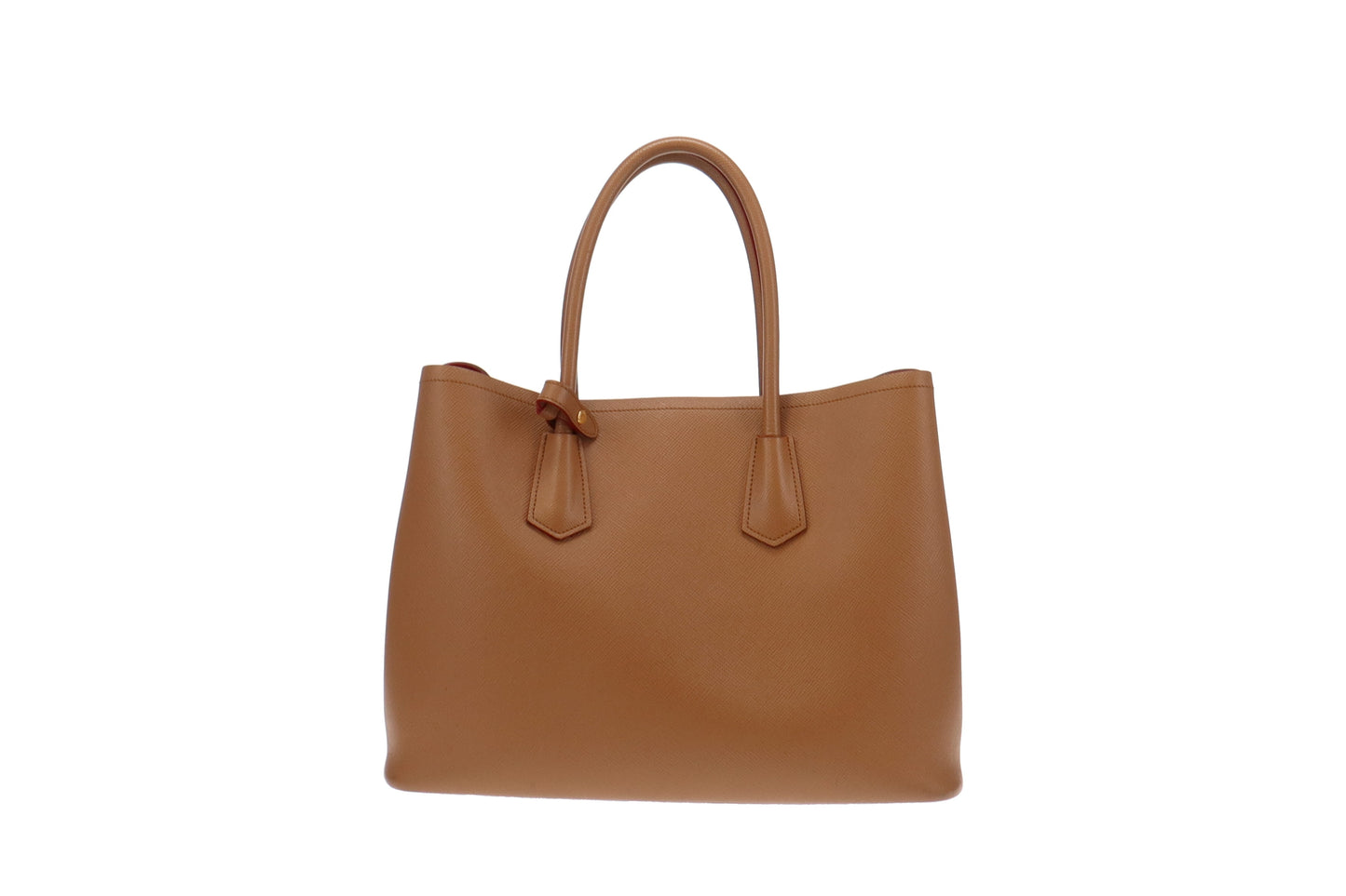 Prada Caramel Saffiano Double Tote