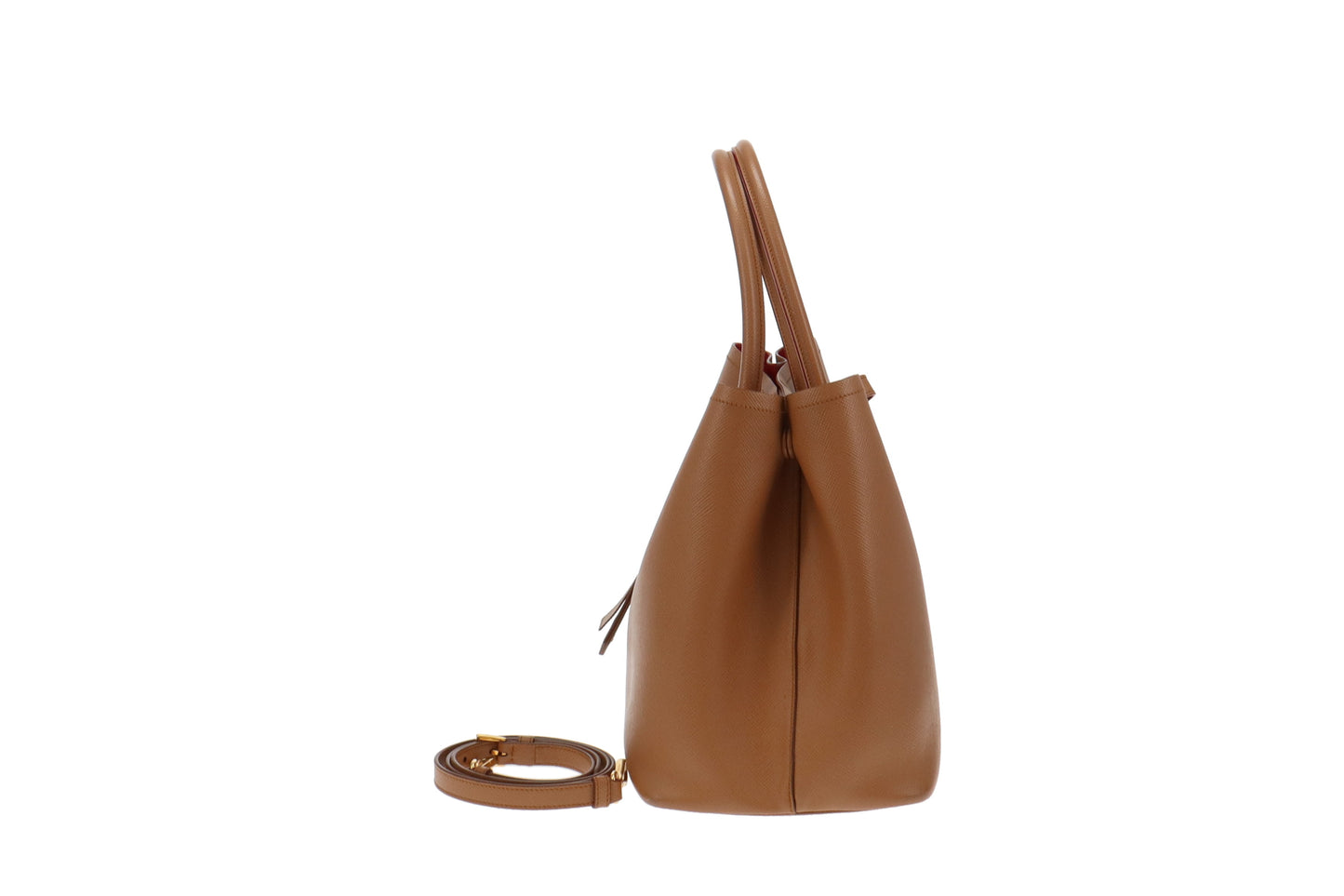 Prada Caramel Saffiano Double Tote