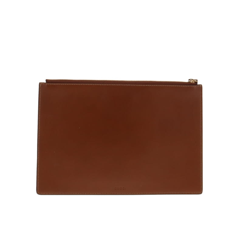 Gucci GG Supreme Zipped Pouch Applique Snake & Web Detail