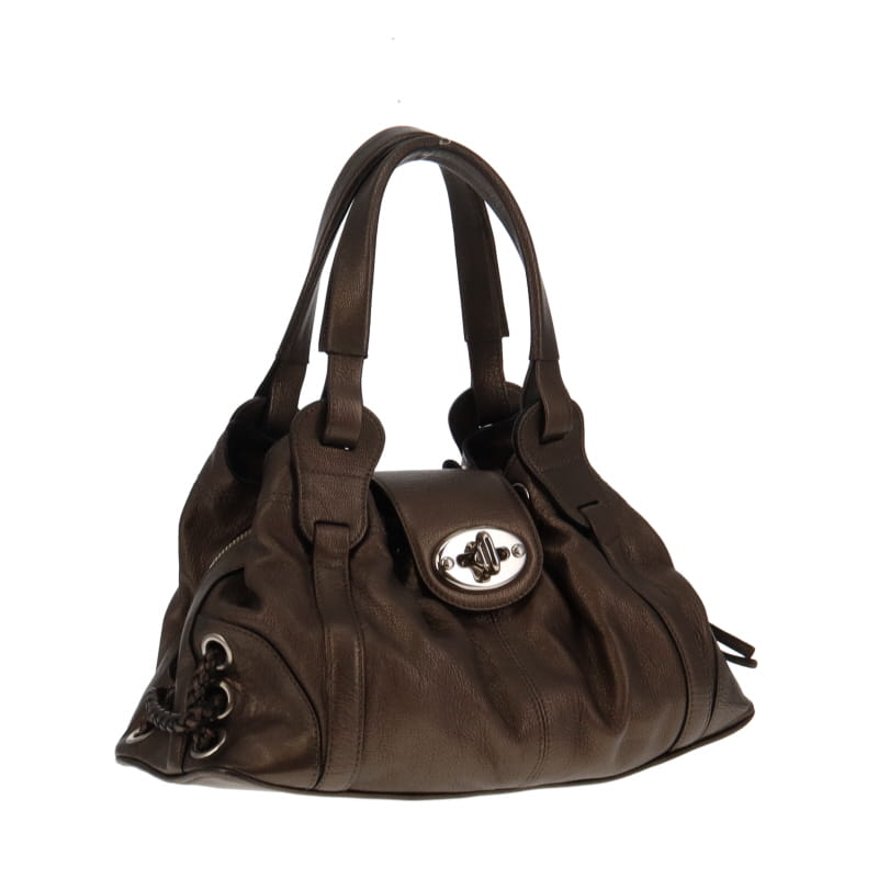 Mulberry Agyness In Gunmetal Goatskin