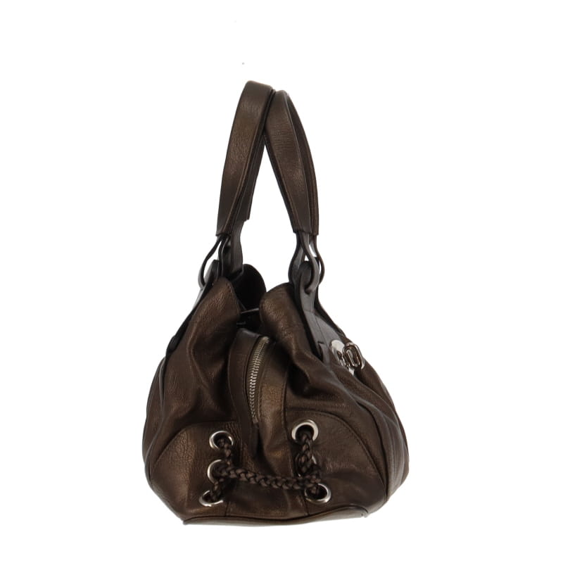 Mulberry Agyness In Gunmetal Goatskin