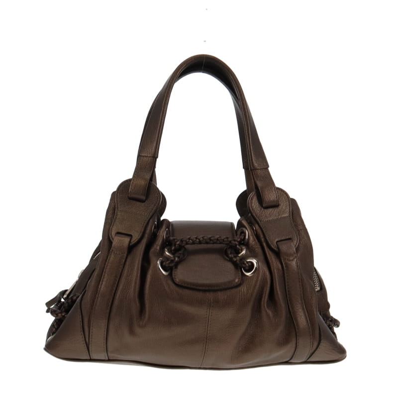 Mulberry Agyness In Gunmetal Goatskin