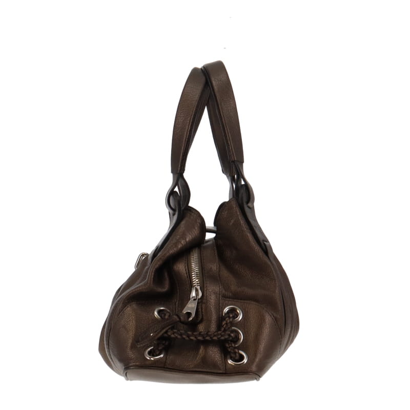 Mulberry Agyness In Gunmetal Goatskin
