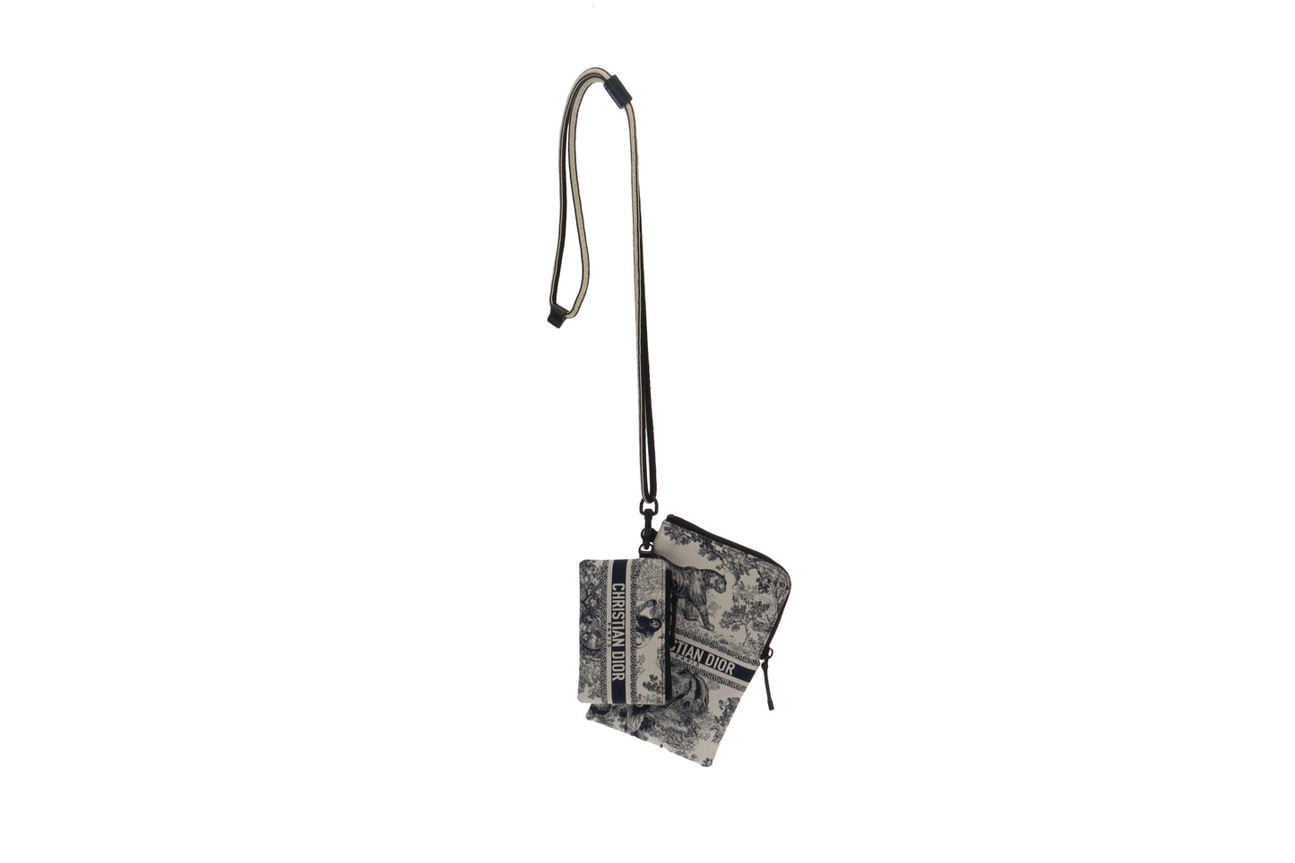 Dior Blue Tech Fabric Toile De Jouy DiorTravel Multifunction Pouch
