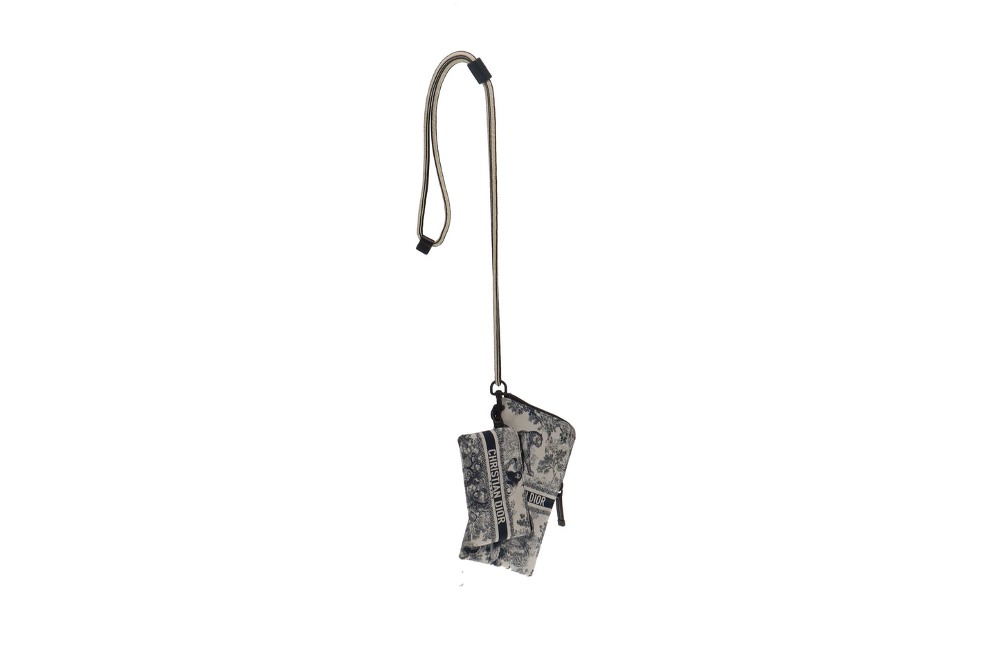 Dior Blue Tech Fabric Toile De Jouy DiorTravel Multifunction Pouch