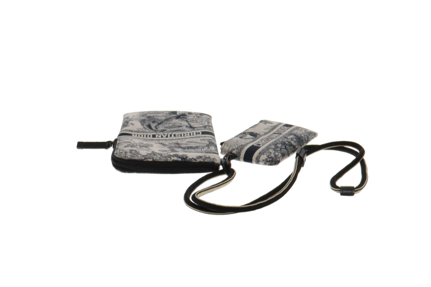 Dior Blue Tech Fabric Toile De Jouy DiorTravel Multifunction Pouch