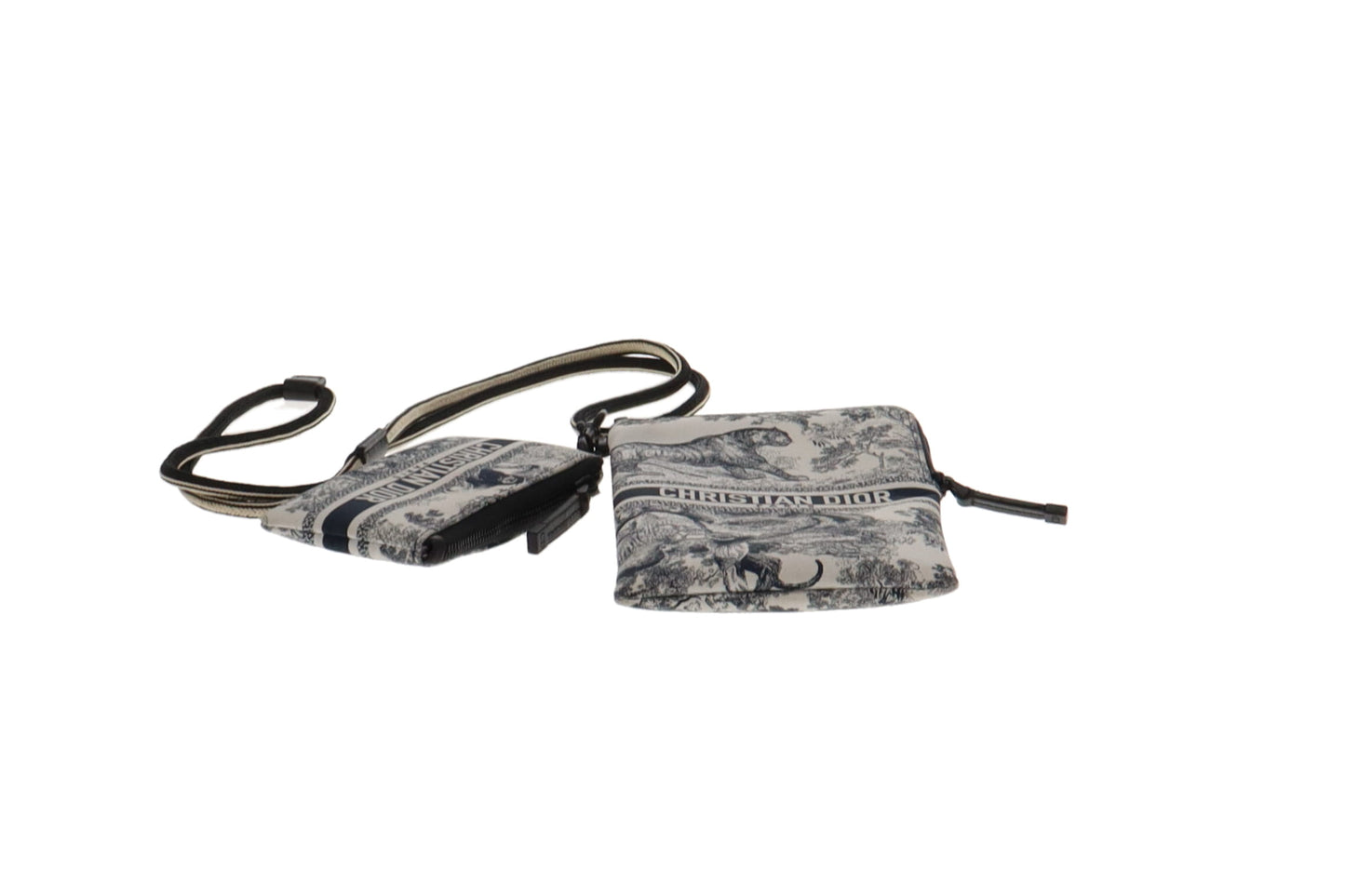 Dior Blue Tech Fabric Toile De Jouy DiorTravel Multifunction Pouch