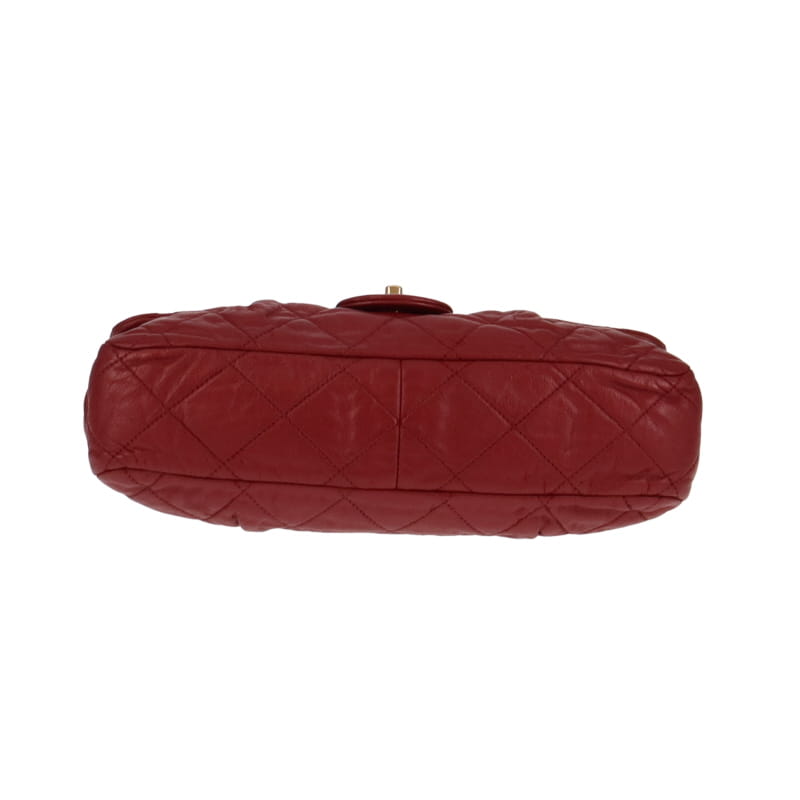 Chanel Calf Chic Deep Red Quilted Flap Bag