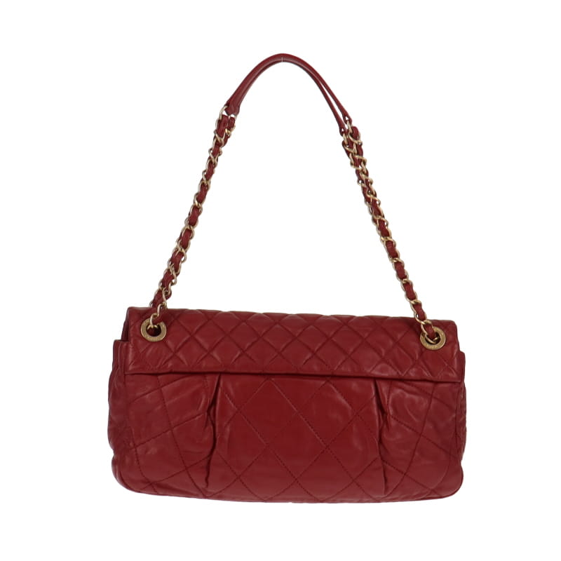Chanel Calf Chic Deep Red Quilted Flap Bag