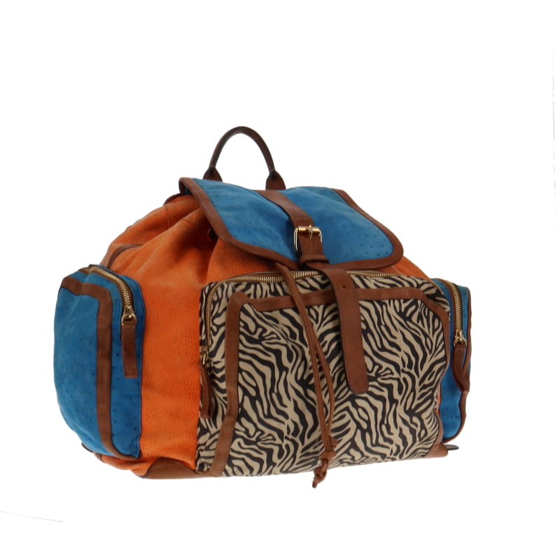 Pierre Hardy Colour Block Suede and Leather Large Backpack (RRP €1200)
