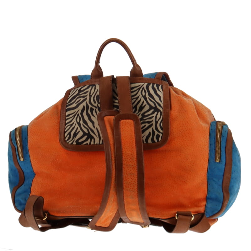 Pierre Hardy Colour Block Suede and Leather Large Backpack (RRP €1200)
