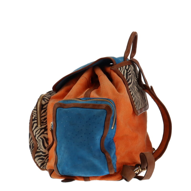 Pierre Hardy Colour Block Suede and Leather Large Backpack (RRP €1200)