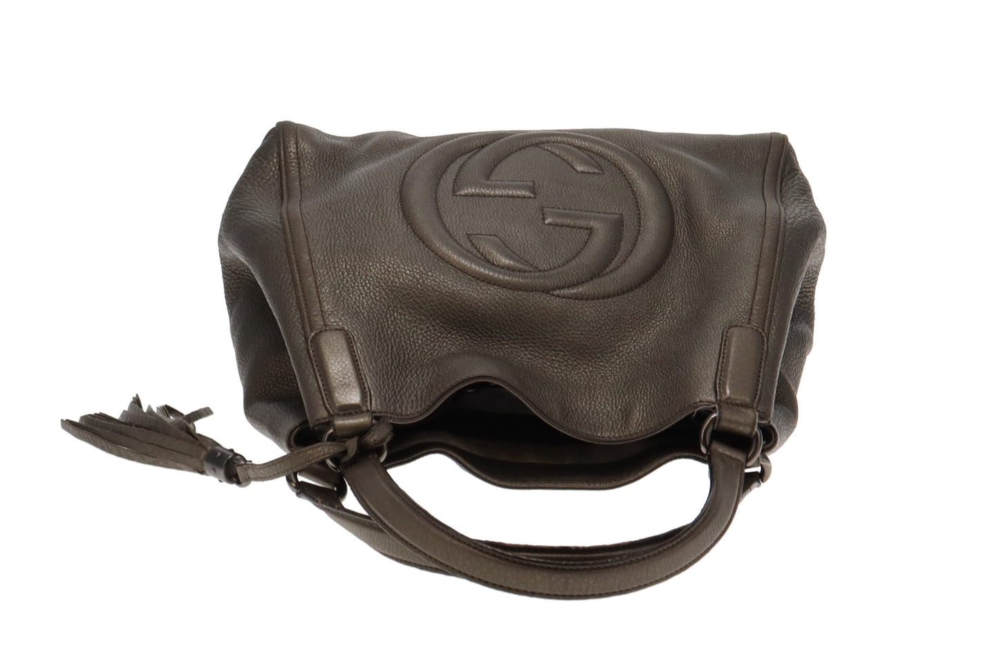 Gucci Metallic Green Soho Hobo Bag