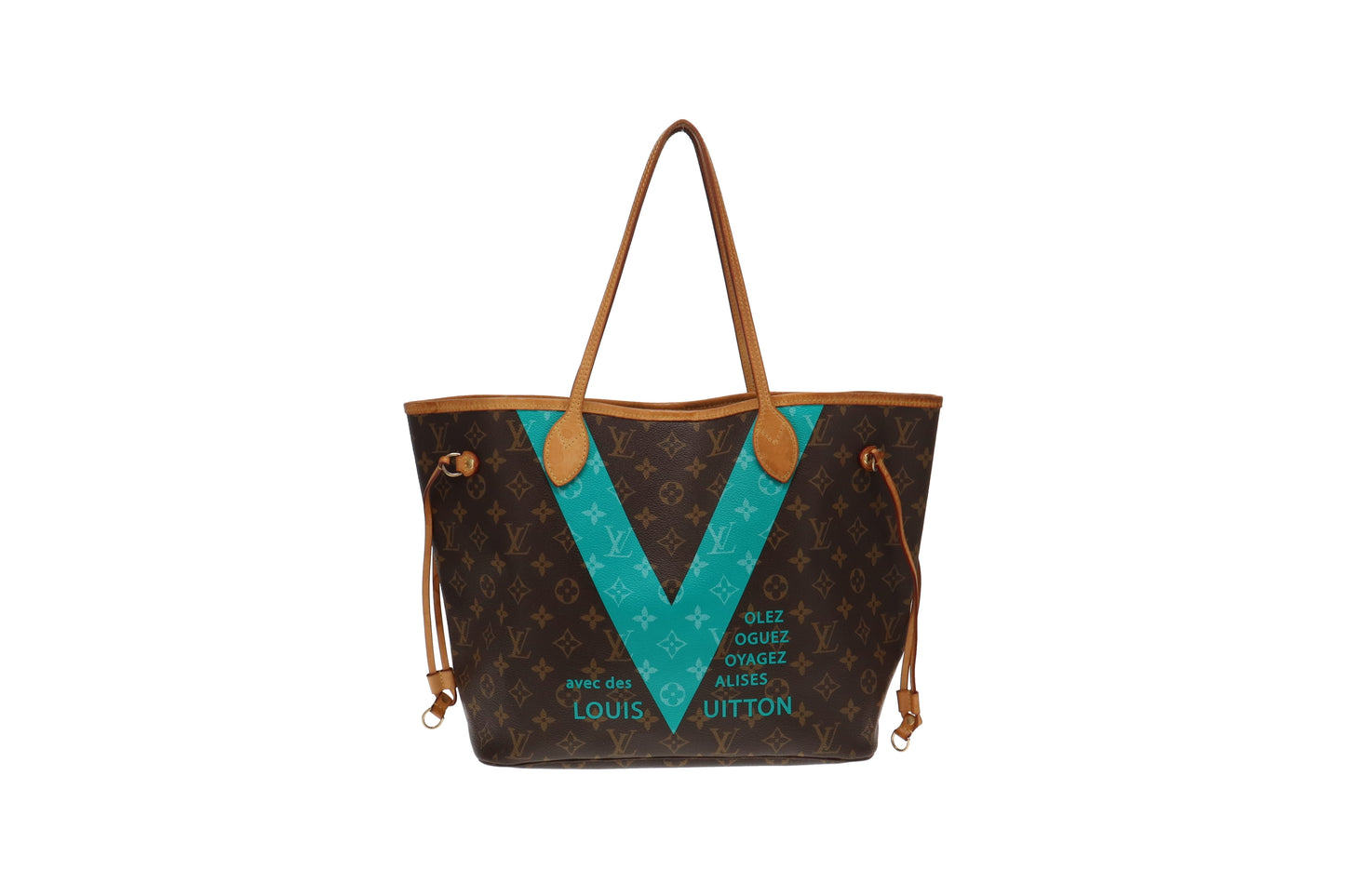 Louis Vuitton Monogram Turquoise Cites Neverfull MM Ltd. Ed. CA1105 no pochette