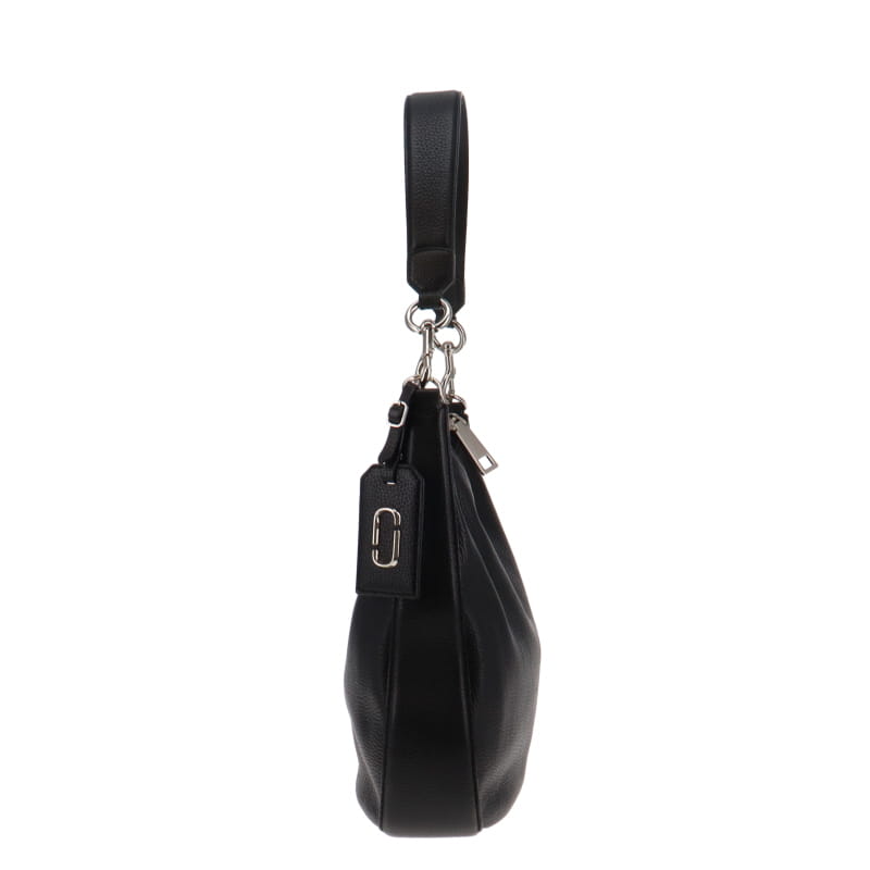 Marc Jacobs Black Grained Leather Recruit Hobo SH