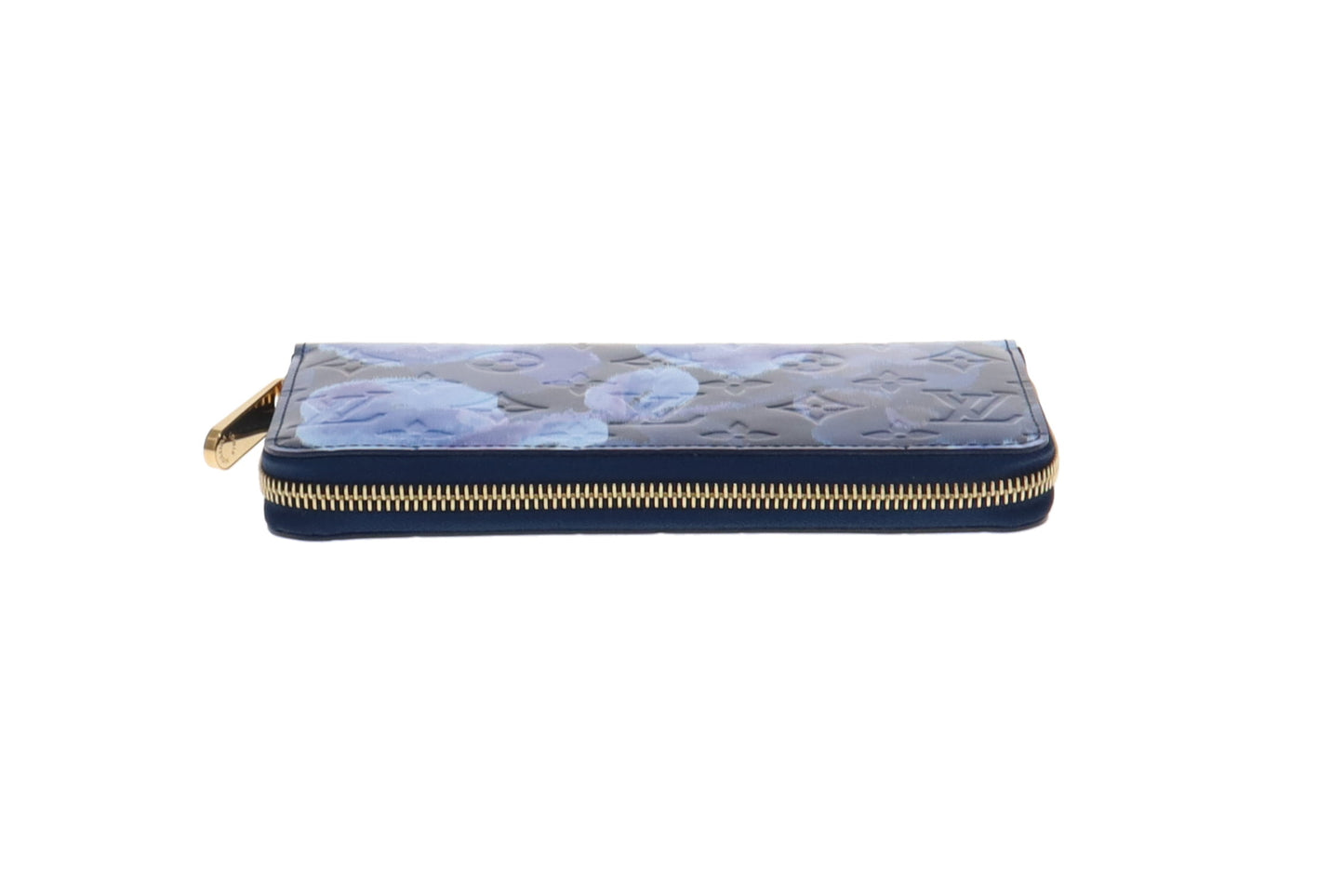 Louis Vuitton Blue Ikat Vernis Long Zippy Wallet CA0123