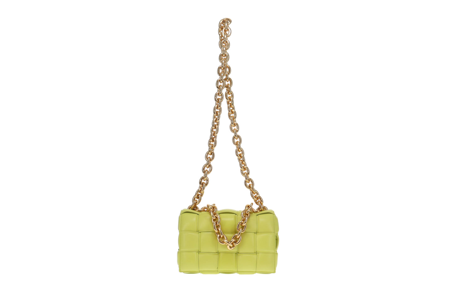 Bottega Veneta Lime Lambskin Padded Chain Cassette RRP €4200