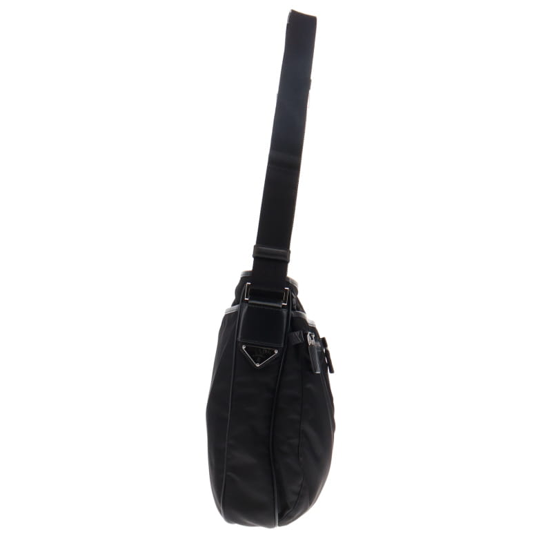 Prada Black Nylon Large Twin Pocket Messenger Bag
