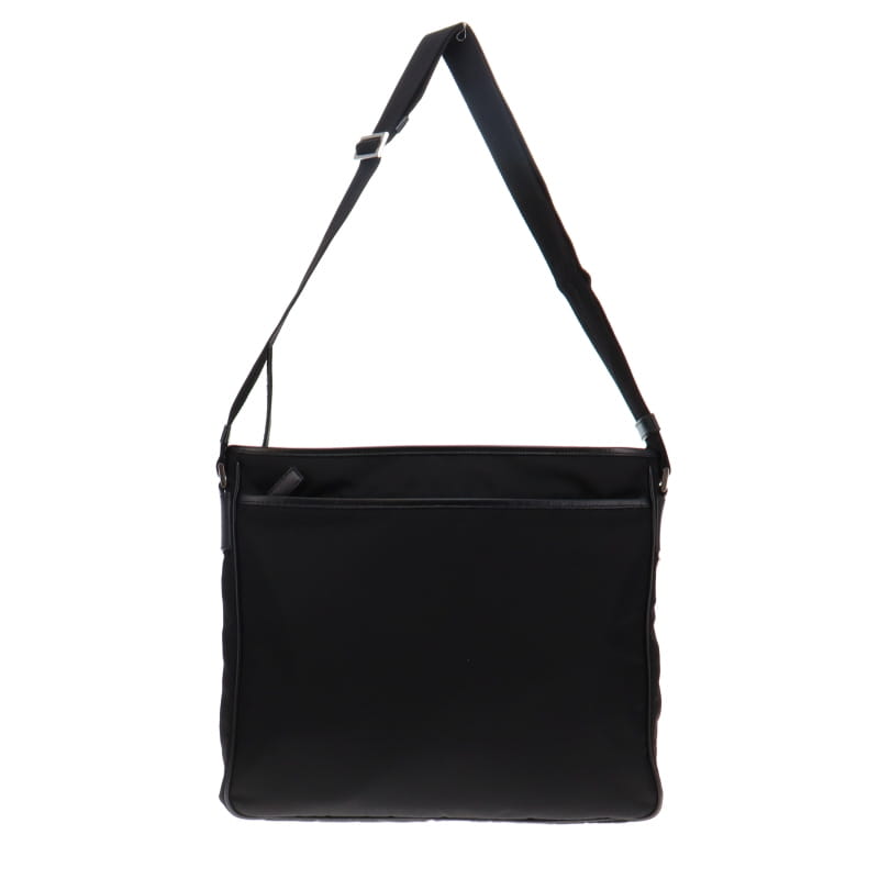 Prada Black Nylon Large Twin Pocket Messenger Bag
