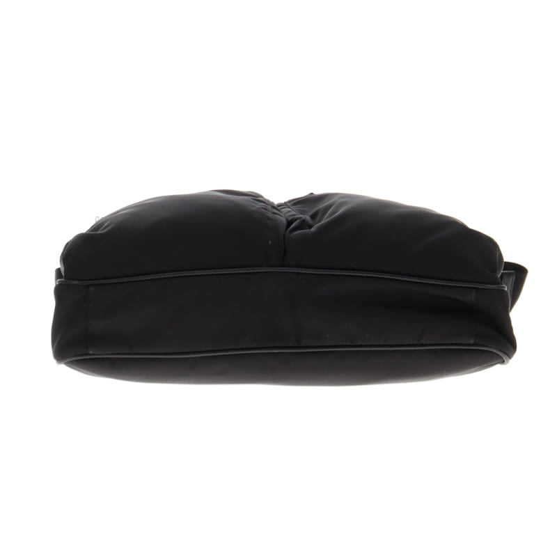 Prada Black Nylon Large Twin Pocket Messenger Bag