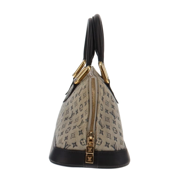 Louis Vuitton Blue Mini Lin Horizontal Alma MI0091