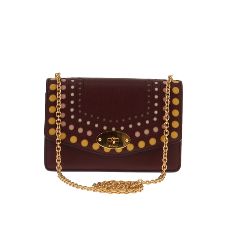 Mulberry Small Darley Perforated Dots Burgundy