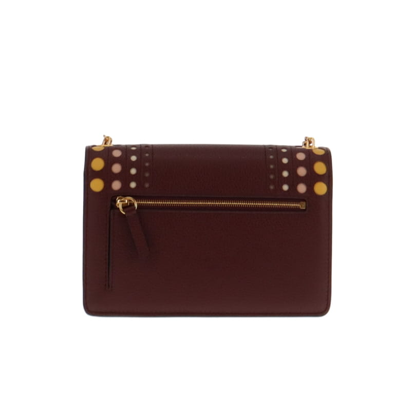 Mulberry Small Darley Perforated Dots Burgundy