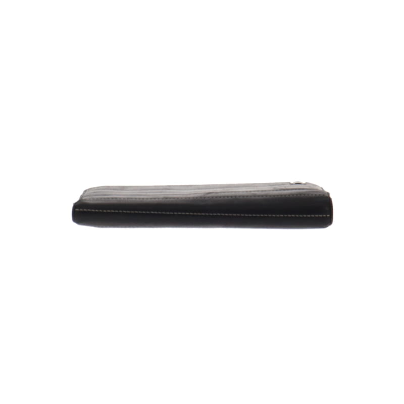 Chanel Black Mademoiselle Ligne Vertical Quilt Wallet