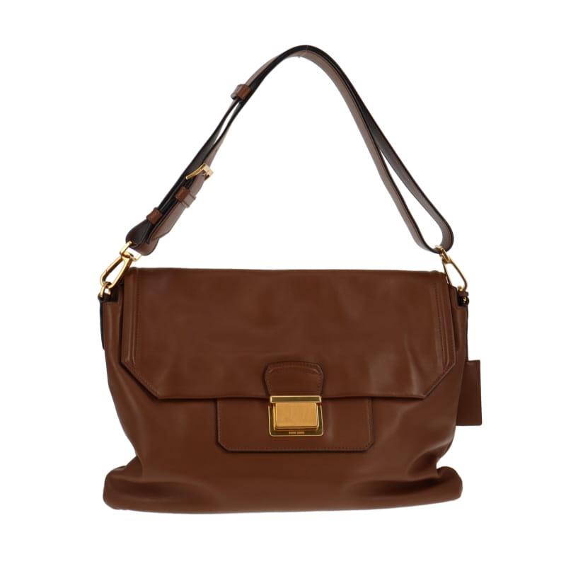 Miu Miu Nappa Soft Tan Leather East West Shoulder Bag