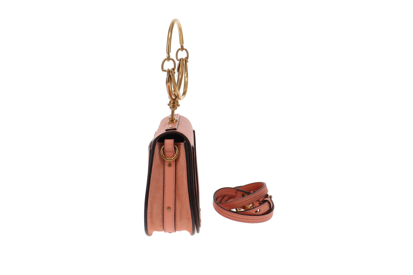 Chloe Pink Calfskin Leather Small Nile Bag