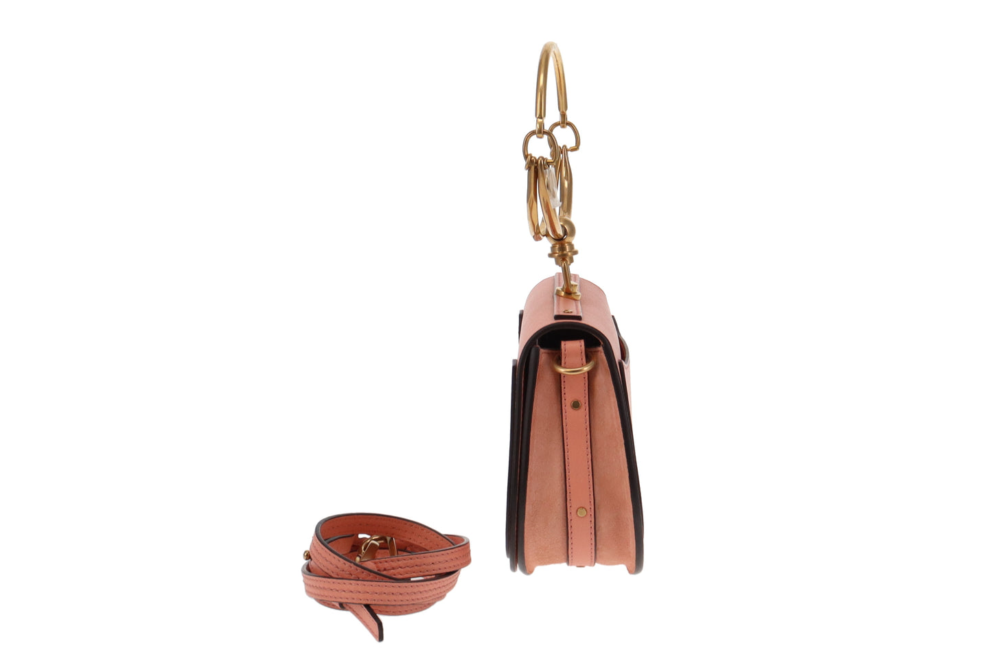 Chloe Pink Calfskin Leather Small Nile Bag